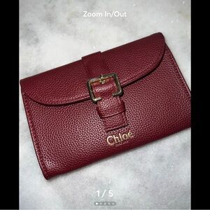 Chloe faux leather pouch comes with a perfume sample